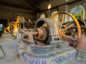 Interior of abandoned factory