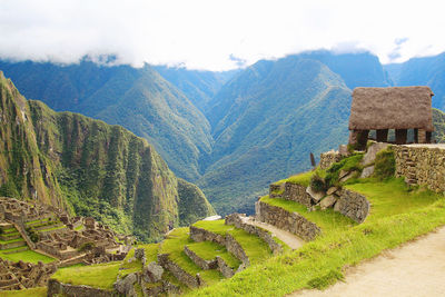 Landscape view of machu picchu in peru. south america famous world herritage of world.