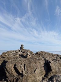 Rock formations against sky