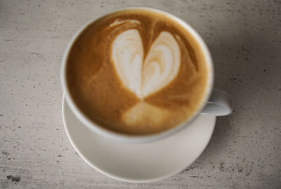 Coffee cup on table