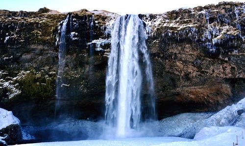 Close-up of waterfall