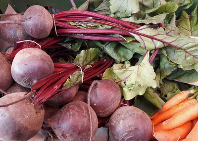 Full frame shot of vegetables for sale at market