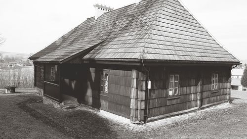 Exterior of old building against sky