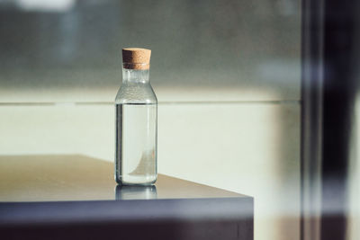 Close-up of bottle on table