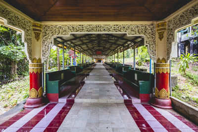 The entrance of a temple in rangoon, myanmar