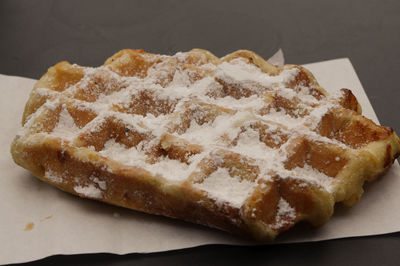 High angle view of dessert in plate