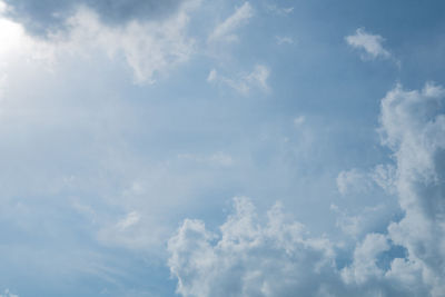 Low angle view of clouds in sky