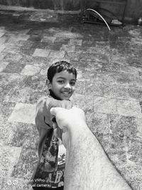 Portrait of boy smiling