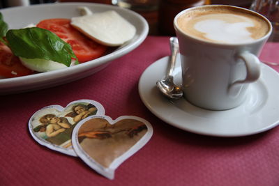 Close-up of coffee on table