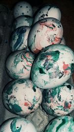 Close up view of human skull