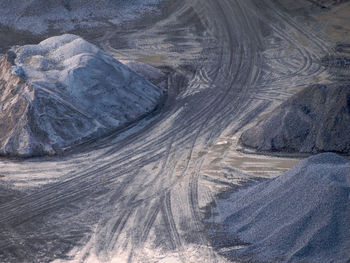 High angle view of volcanic landscape