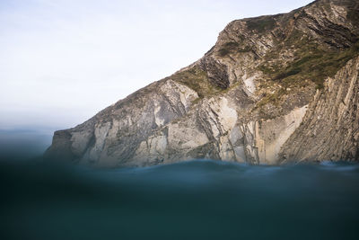 Unique coastal geology of basque spain