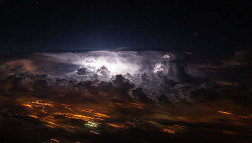 Low angle view of sky at night