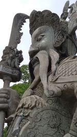 Low angle view of statue