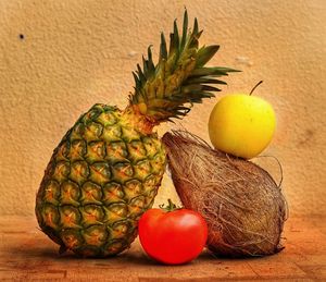 Close-up of fruits on table