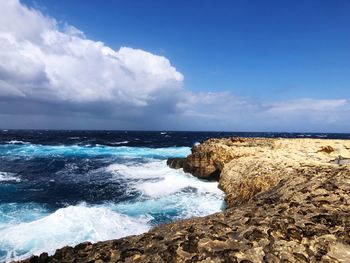 Scenic view of sea against sky