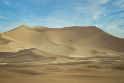 Scenic view of desert against sky