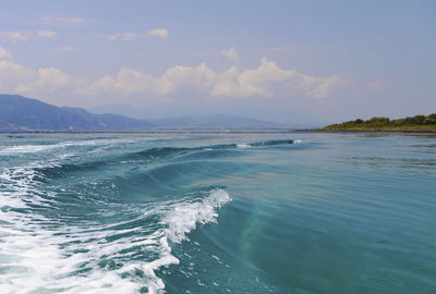 Scenic view of sea against sky