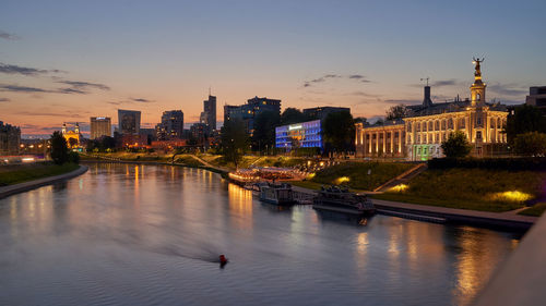 Bridge over river in city