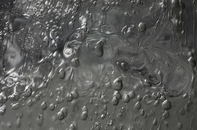 Full frame shot of wet bubbles