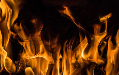 Close-up of bonfire