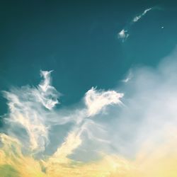 Low angle view of clouds in sky