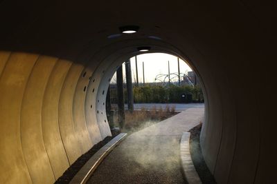 Empty road in tunnel