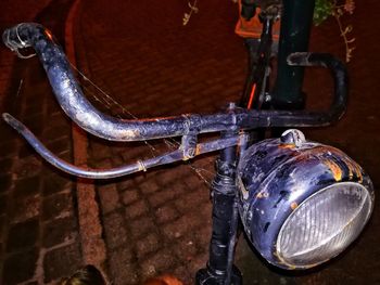 Close-up of bicycle wheel