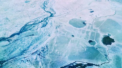 Full frame shot of frozen water