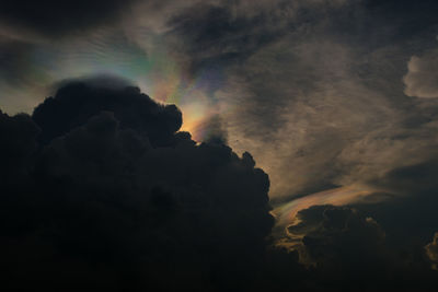 Low angle view of storm clouds in sky