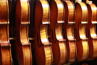 Full frame shot of cellos