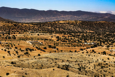 Aerial view of landscape against sky