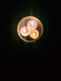 Close-up of illuminated light bulb