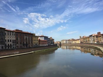 View of buildings along canal