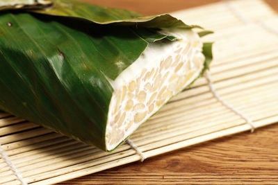 Close-up of food on table