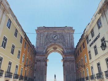 Low angle view of historical building