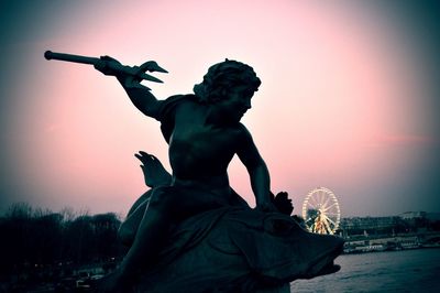 Low angle view of statue of liberty