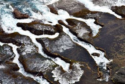 Rocks in sea