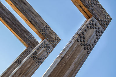 Low angle view of tower against clear sky