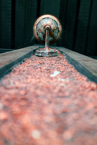 Close-up of rusty door handle