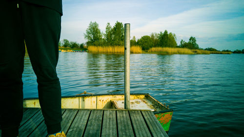 Pier on lake