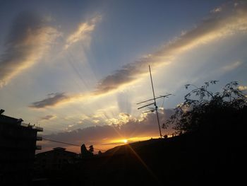 Low angle view of sky during sunset