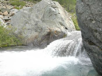 River flowing through rocks