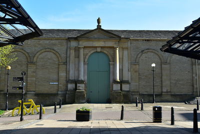 Exterior of historic building against sky