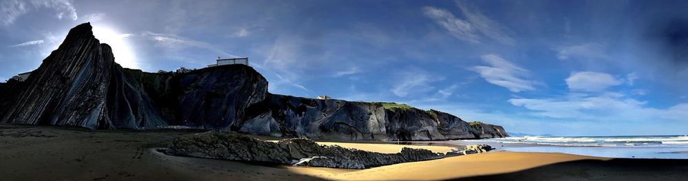 Panoramic view of sea against sky