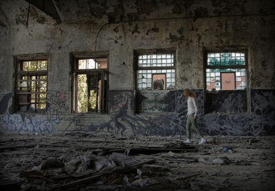 Interior of abandoned building