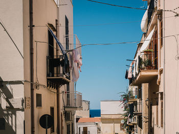 Low angle view of buildings in city