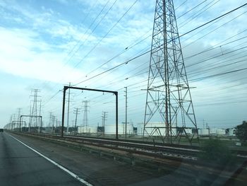 Railroad tracks against sky