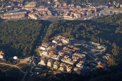 High angle view of townscape