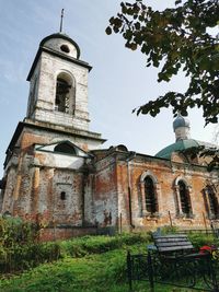 Low angle view of historic building against sky